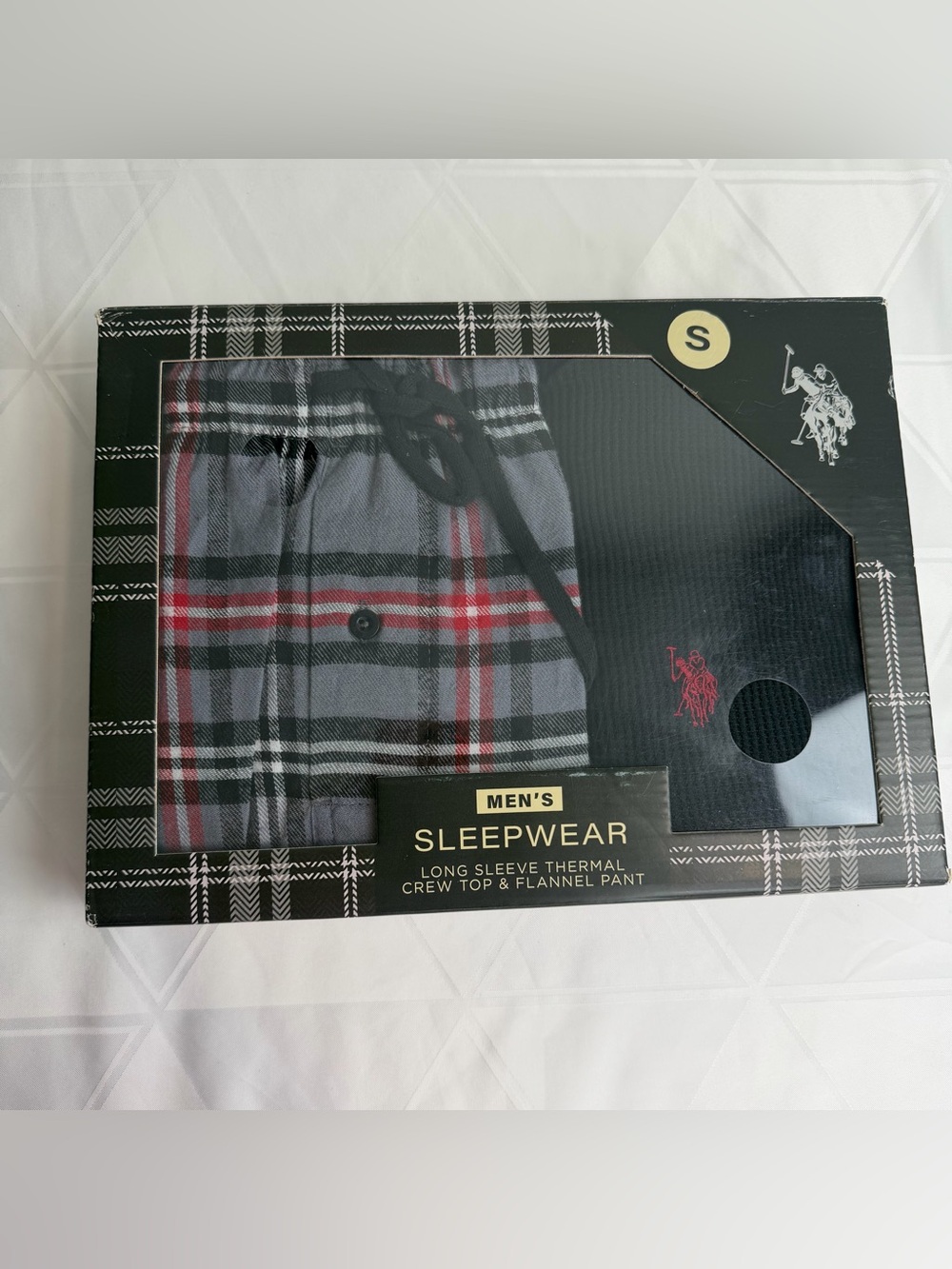 U.S POLO ASSN. Men’s Sleepwear Set Flannel Pant & Long Sleeve Thermal Size S NWT